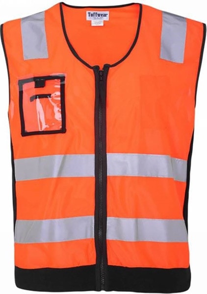 Hi-Vis Day/Night Elastic Waist Safety Vest with Zip