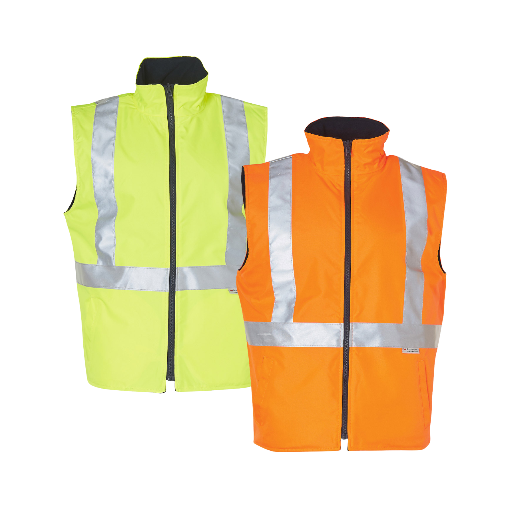 Reversible Lined Safety Vest with Tape | At-Call Safety