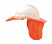 Fluro Orange Hard Hat Brim Plastic