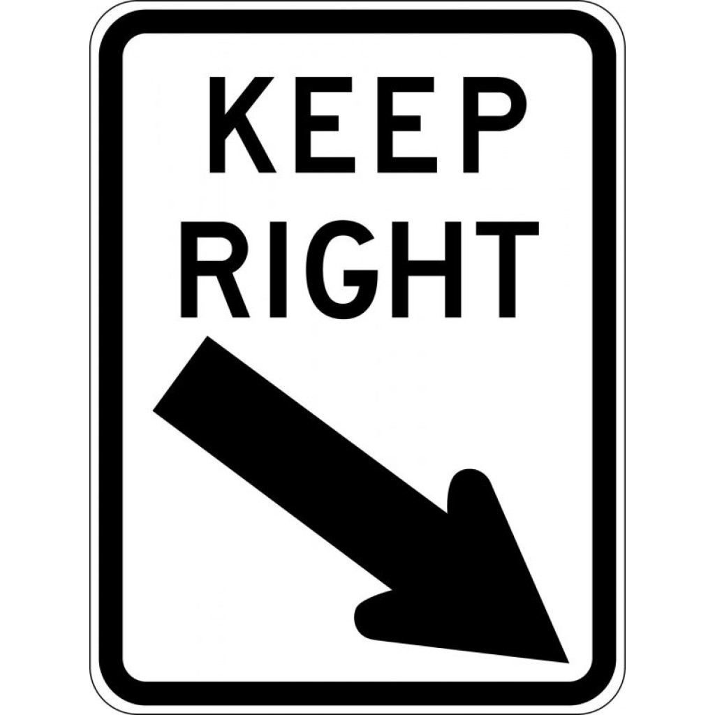 One Way With Arrow Safety Traffic Sign Left | At-Call Safety