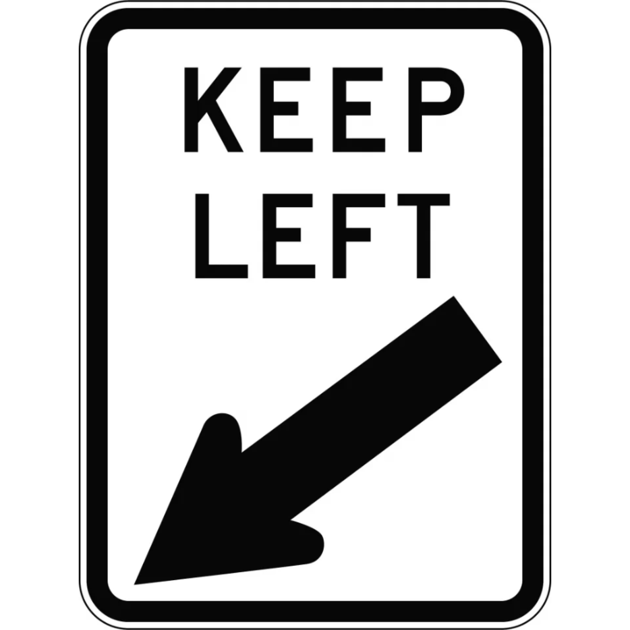 One Way With Arrow Safety Traffic Sign Left | At-Call Safety