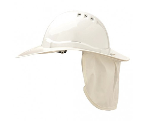 White Hard Hat Brim Plastic