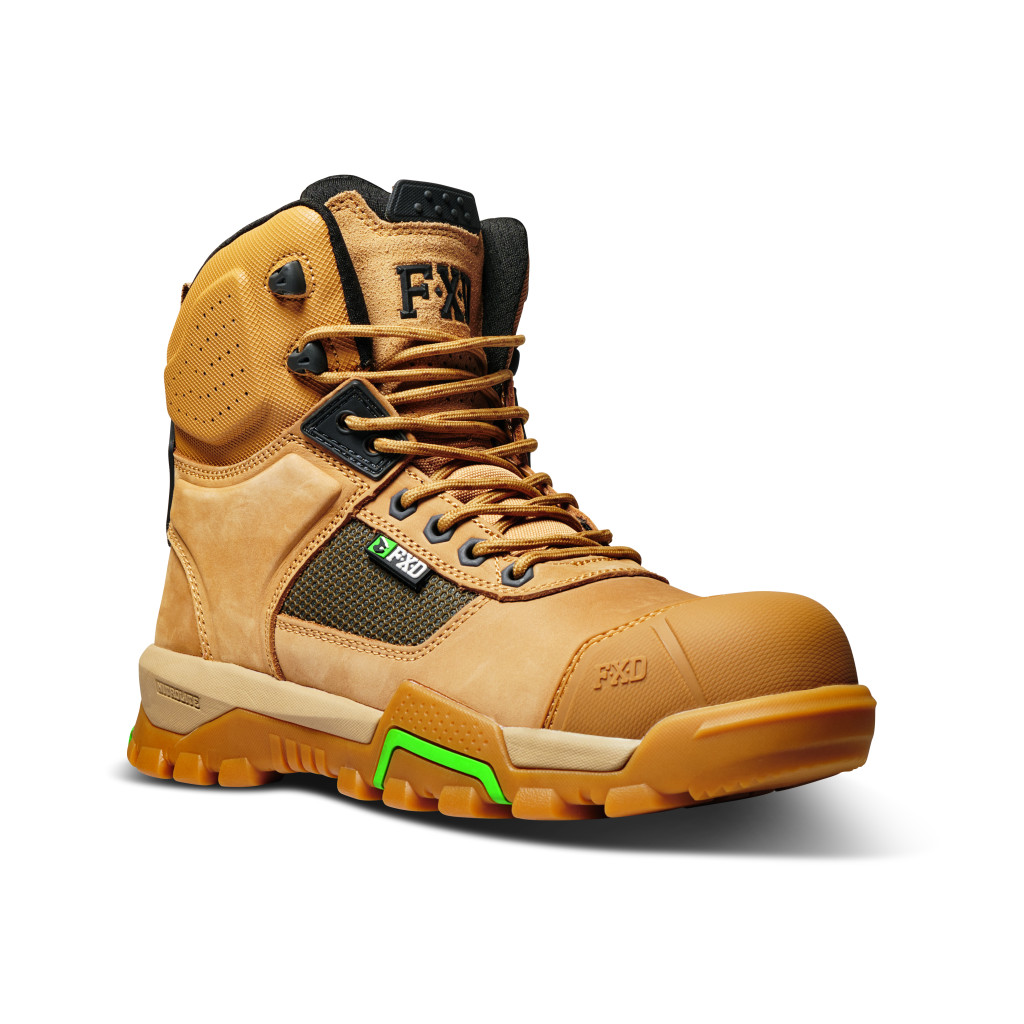 FXD WB1 Wheat Lace/ZipUp Safety Boots with Composite Toe Cap & Scuff