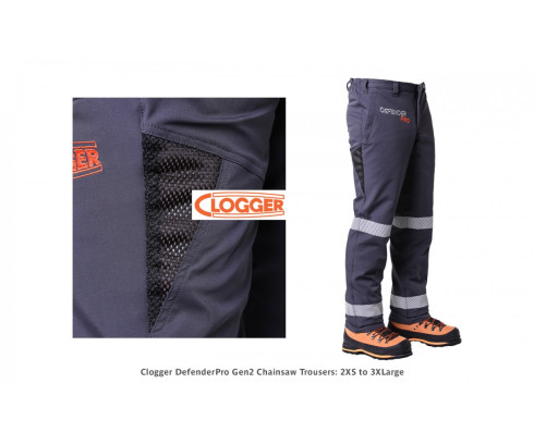 C945 Clogger Defender Chainsaw Trousers Up Close of Mesh