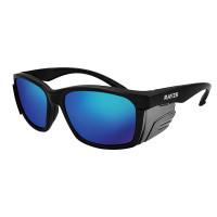 ERZ361 Rayzr Safety Glasses - Matte Black Frame - Blue Mirror Polarised