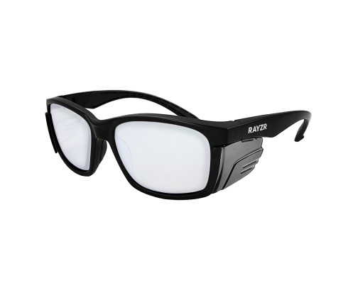 ERZ384 Rayzr Safety Glasses - Matte Black Frame - Clear Lens